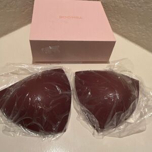 Boomba Size M Invisible Lift Inserts Sticky Bra Pads Inserts Cocoa Brown NEW